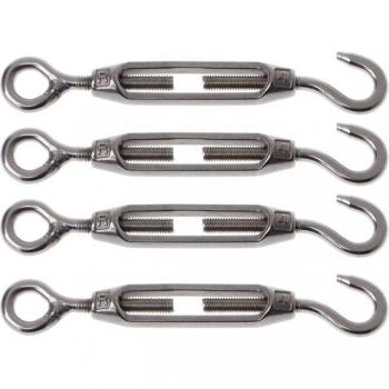 4PCS 304 Stainless Steel M4 Turnbuckle for Wire Rope