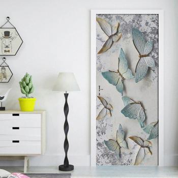 Póster adhesivo de mariposa para dormitorio