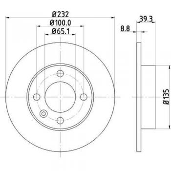 HELLA Bremsscheibe 8DD 355 106 681