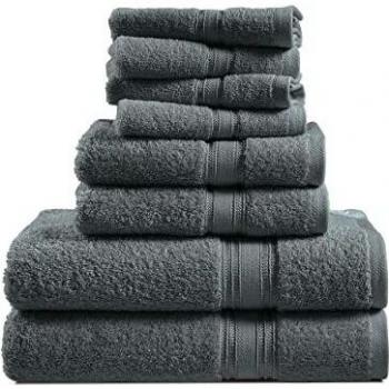 Extra Absorbent Grey Bath Towel Kit