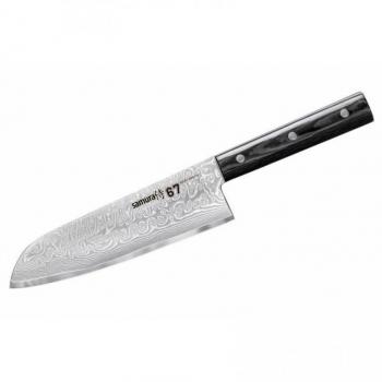 Samura Damascus 67 Santoku Hollow Ground Knife