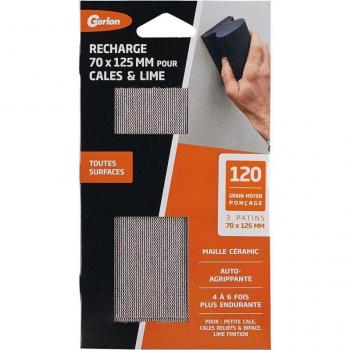 Ricarica Abrasiva Gerlon Set 3 Maglie 70–125 mm, Grana 120 Neutrale