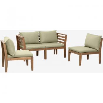 Set Mobili Giardino 4 Pezzi Filips Verde Kaki