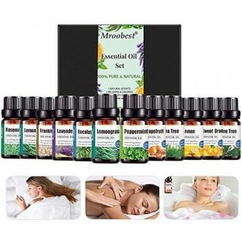 Cadeau Idéal : Ensemble de 12 x 10 ml d'Huiles Essentielles Bio pour Fête