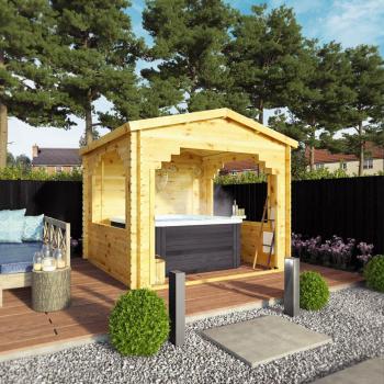 10' x 10' Mercia Premium Wooden Garden Gazebo with 28mm Timber Logs