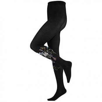 Living Crafts M Strumpfhose mit Blütenmuster