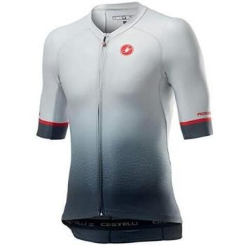 Castelli Aero Race 6.0 Mens Tee – XL+ (XXL), Silver Gray