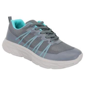ComfortFit Charcoal Wide EE Lace-Up Trainer – Mesh & Knit Blend