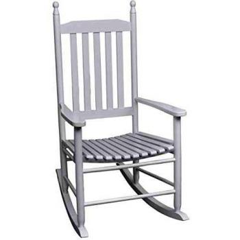 Mecedora de Madera de Álamo con Asiento Curvo