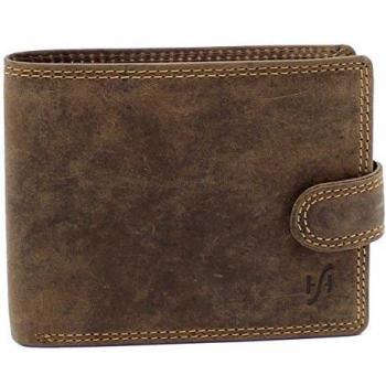 Genuine Brown RFID‑Protected Leather Wallet for Men