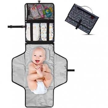 Crystal Baby Smile Entirely Padded Changing Mat (Gray Dots)