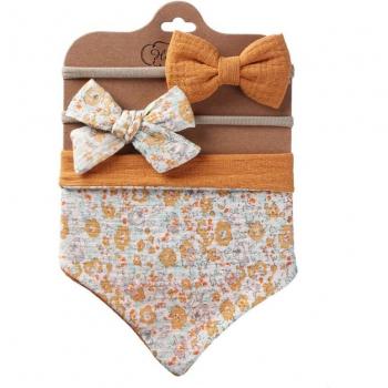 Bavoirs en coton pour bébé avec bandeau ajustable et nœud papillon, ensemble de 3 pièces, G99C