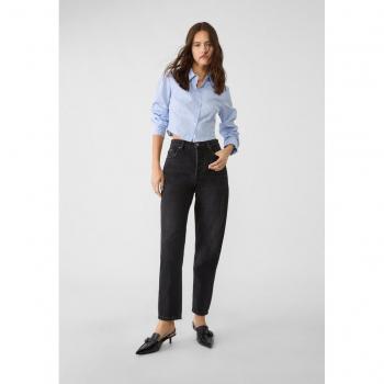 Mom Fit 1460 Jeans Stradivarius Nero Slavato