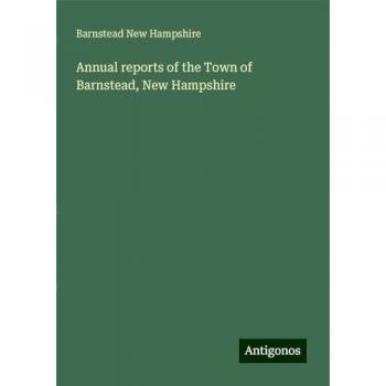Annual reports of the Town of Barnstead, New Hampshire