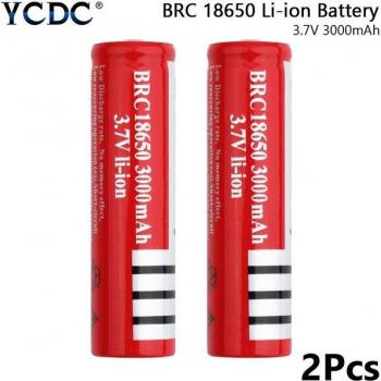 3.7V 18650 3000mAh Rechargeable Battery (1/2/4/6/8 Pack) for DVD Camera and Torch
