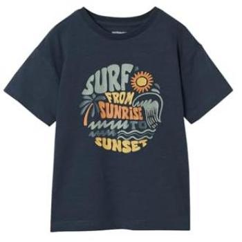 T-shirt garçon VERTBAUDET bleu nuit à motifs graphiques