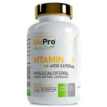 LIFE PRO NUTRITION Vitaminas Life Pro D3 4000 UI con Aceite de Oliva 90 Perlas Blandas Talla única