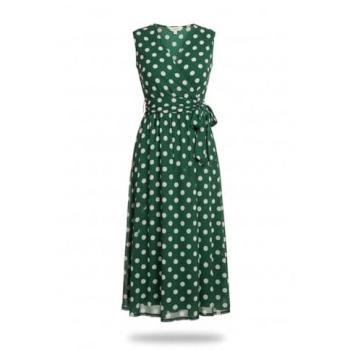 Bandeau de soirée à pois verts