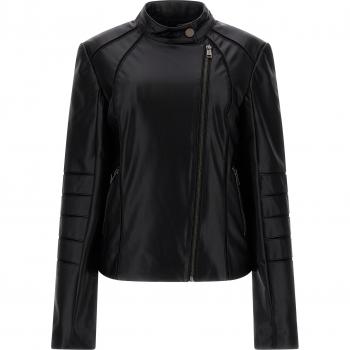 Guess Leather Jacket Black Female M