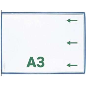Sichttafel Tarifold A3 quer, 10 Stück, blau, für alle Trägersysteme