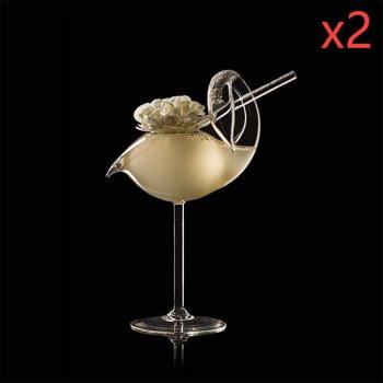 Rauchiges Flamingo Stroh Cocktailglas für Partys