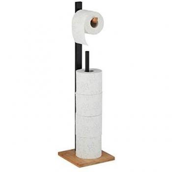 Porte-Papier Toilette sur Pied en Bambou Naturel
