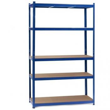 Wiltec HeavyLoad Blu 100x50x204 cm – Scaffale a Incastro 5 Piani