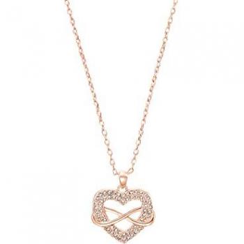 S.Oliver Kette Herz/Infinity/Unendlichkeitsschleife, 2032824, 2032843, Silber 925, 45 cm, mit Zirkonia (synth.)