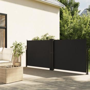 Ecran d’intimité jardin, brise-vue balcon – vieXL Auvent Latéral 100x1000 cm Noir