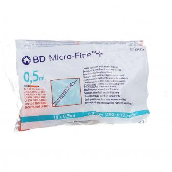 BD Micro-Fine™+ Seringue Insuline 0.5 ml 29 G 12.7 mm Seringue(S) 10 pc(s)