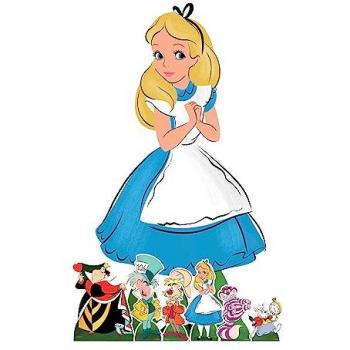 Pack Carton Alice : 1 grand personnage + 6 mini‑figurines – 134 cm