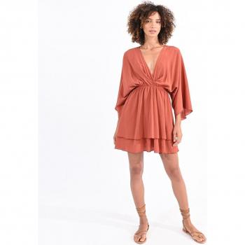 Robe à manches longues avec volants