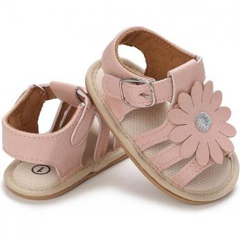 Sandalias de bebé de cuero con diseño floral, suaves y perfectas para cumpleaños, Emmababy 2022