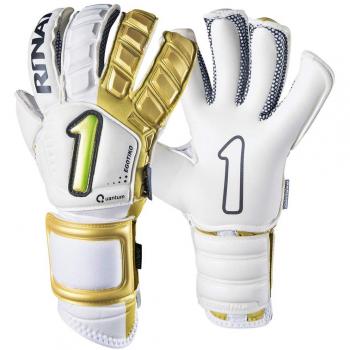 Torhüter‑Handschuh Rinat Quantum PRO – Weiß/Gold, Größe 9