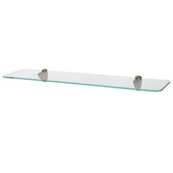 Golden 60 cm Rounded Glass Shower Storage Unit