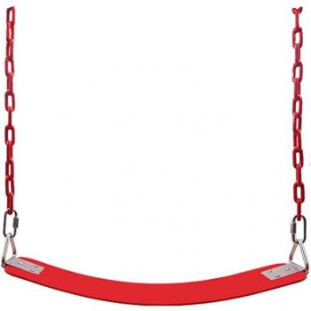 Curved Board Swing for Kids with Height Adjustable Ropes