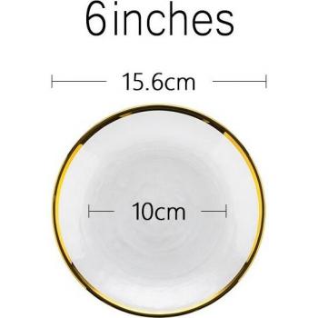 Elegant Gold Glass Dinnerware