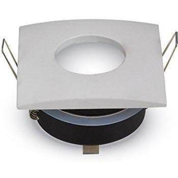Aro de empotrar cuadrado GU10 blanco VT-787