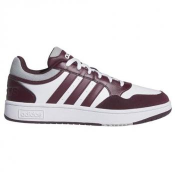 Adidas Hoops 3.0 Footwear Ftwr White/Maroon/Grey Men's Size 9 UK