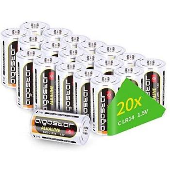 Aigostar Pilas LR14C Alcalinas 1.5V 20 piezas