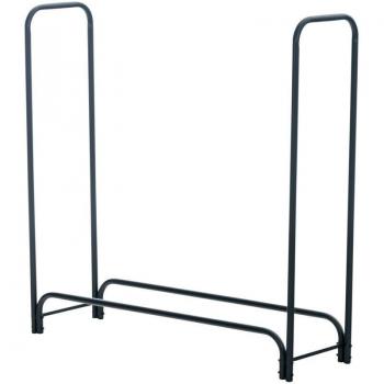 Porte‑bois industriel anthracite – unité compacte 120 × 120 cm