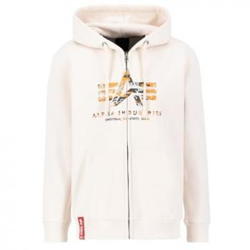 Alpha Industries Basic Full‑Zip Pullover – Jet Stream White XL
