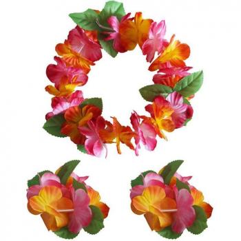 3 Piezas de Accesorios Hawaianos Coloridos
