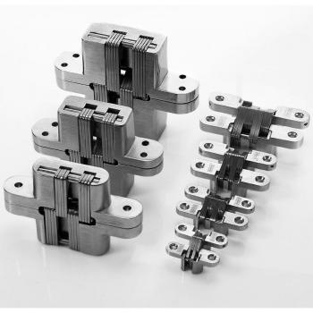 Invisible Cross Gemel 180 Degree Folding Door Hinge Heavy Duty Stainless Steel 3#9 1 PC