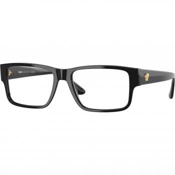 Versace Men's Vision: VE3342 5360 Black Acetate Frames (Size 57)