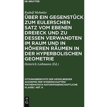 Über ein Gegenstück zum Eulerschen Satz vom ebenen Dreieck und zu dessen Verwandten im Raum und in höheren Räumen in der hyperbolischen Geometrie