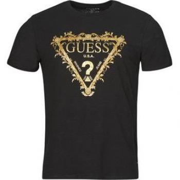 Camiseta para hombre Guess con estampado de triángulo y scroll