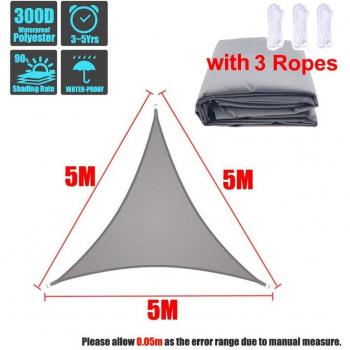 Toldo de protección para jardín y piscina, sombrilla exterior gris e impermeable