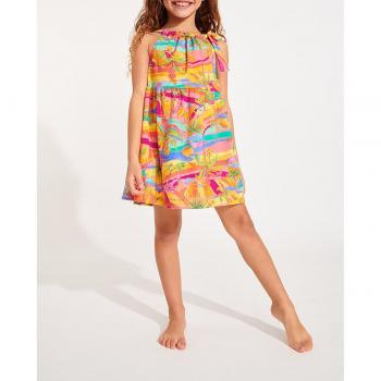 Bapo Curitibago: Mädchenkleid mit Mond‑Print