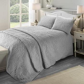 'Luana' Microfibre Pinsonic 3D Floral Design Duvet Cover Set